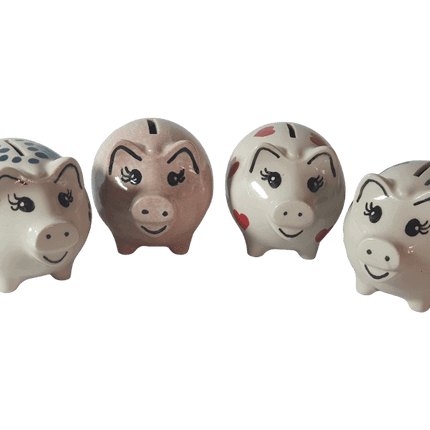 Keramik Sparschwein Kleeblatt
