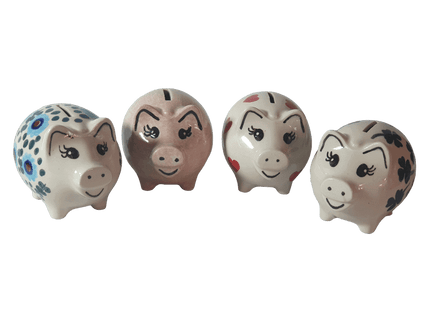 Keramik Sparschwein Kleeblatt