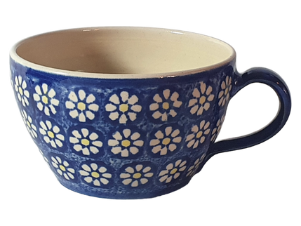 französische Kaffeetasse blaue Blume