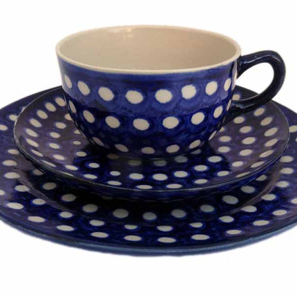 Keramik Kaffeegedeck BlauWeiss