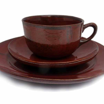 Keramik Kaffeegedeck Braun