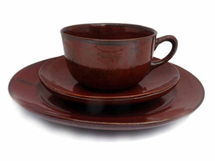 Keramik Kaffeegedeck Braun