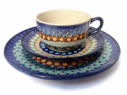 Keramik Kaffeegedeck BunteKanten