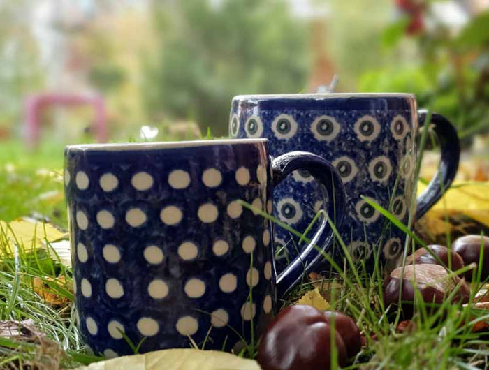 <h2>Unsere handgemachten Keramik Kaffeetassen und Kaffeebecher als herbstliche Impression</h2>