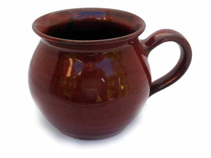 Keramik Kaffeetopf bauchig Braun