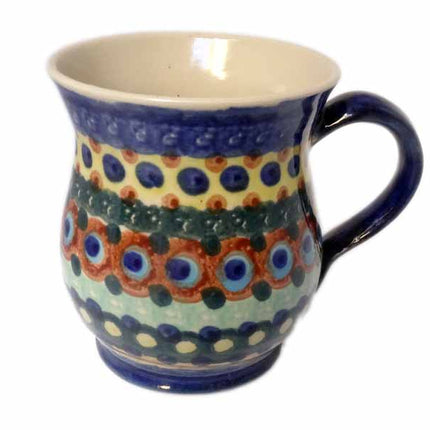 geschwungener Keramik Kaffeetopf BunteKanten