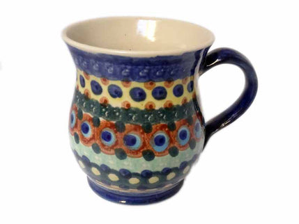 geschwungener Keramik Kaffeetopf BunteKanten
