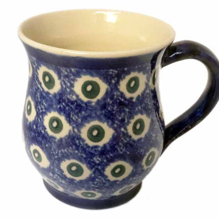 geschwungener Keramik Kaffeetopf Bunzlauer