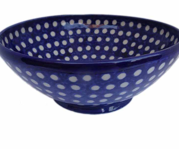 Keramik Schüssel gross BlauWeiss 23,5cm – toepferei-juergel
