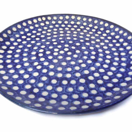 Keramik Tortenplatte BlauWeiss