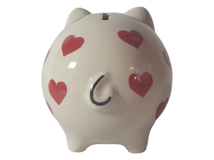 Keramik Sparschwein Herzen
