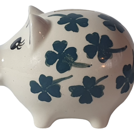 Keramik Sparschwein Kleeblatt