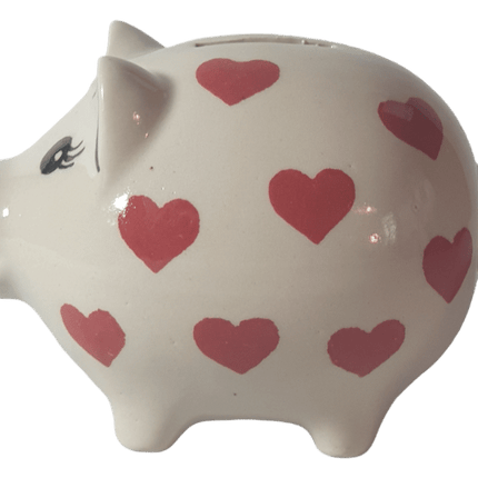 Keramik Sparschwein Herzen