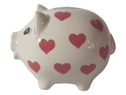 Keramik Sparschwein Herzen