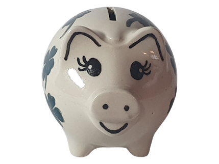 Keramik Sparschwein Kleeblatt
